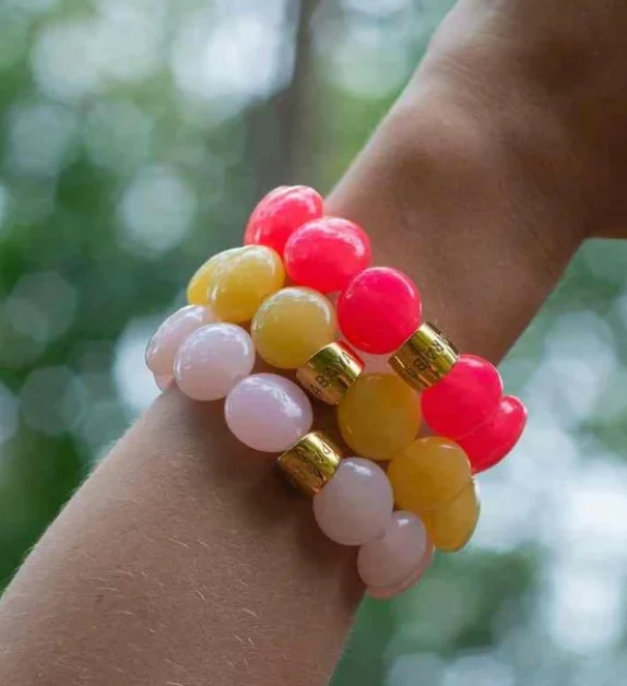 Bracelet Bombom By Parabaya / Rose pastel