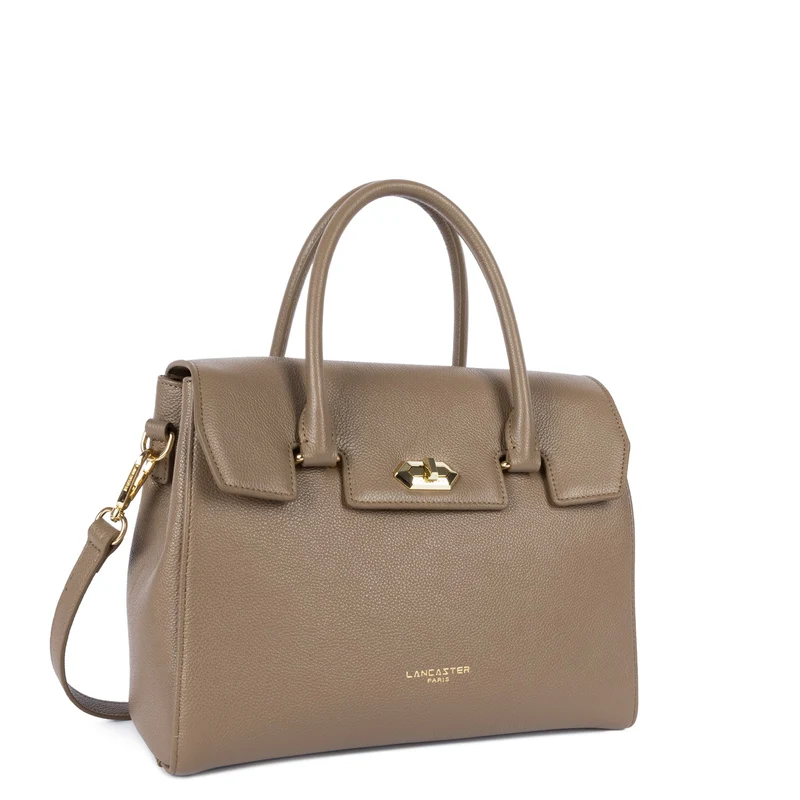 Lancaster Sac à main A rabat avec fermoir M Milano Cosmos Sable Foncé