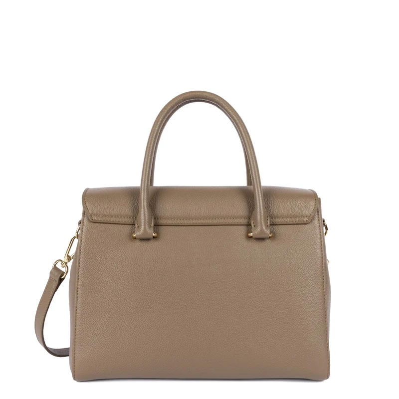 Lancaster Sac à main A rabat avec fermoir M Milano Cosmos Sable Foncé