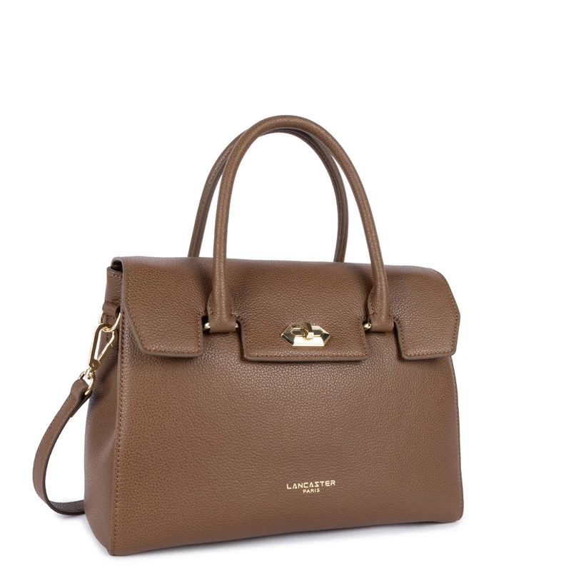 Lancaster Sac à main A rabat avec fermoir M Milano Cosmos Châtaigne