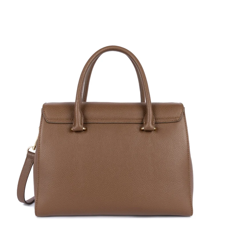 Lancaster Sac à main A rabat avec fermoir M Milano Cosmos Châtaigne