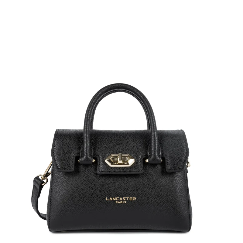 Lancaster Sac à main A rabat avec fermoir Mini Milano Cosmos Noir