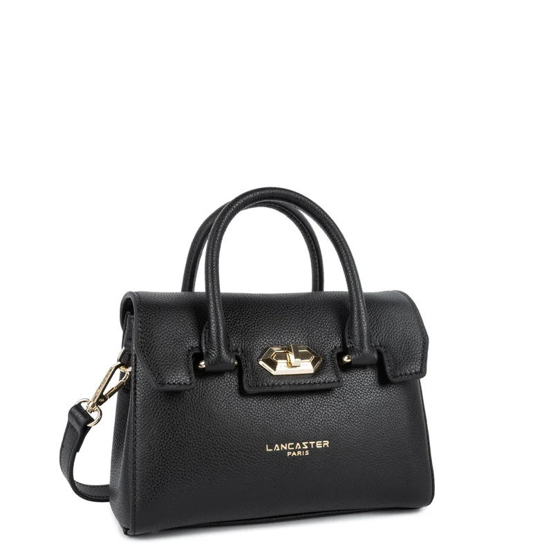 Lancaster Sac à main A rabat avec fermoir Mini Milano Cosmos Noir