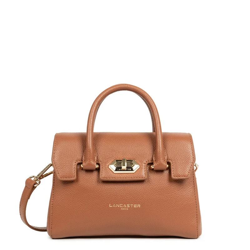 Lancaster Sac à main A rabat avec fermoir Mini Milano Cosmos Camel