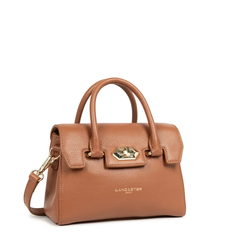 Lancaster Sac à main A rabat avec fermoir Mini Milano Cosmos Camel