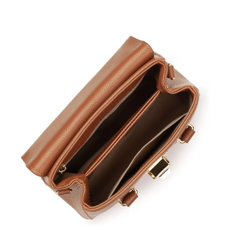 Lancaster Sac à main A rabat avec fermoir Mini Milano Cosmos Camel