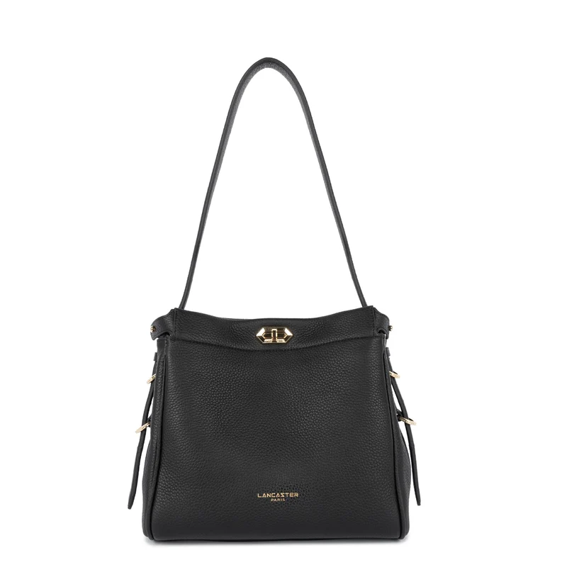 Lancaster Sac hobo Avec fermoir M Lady ROMY Noir
