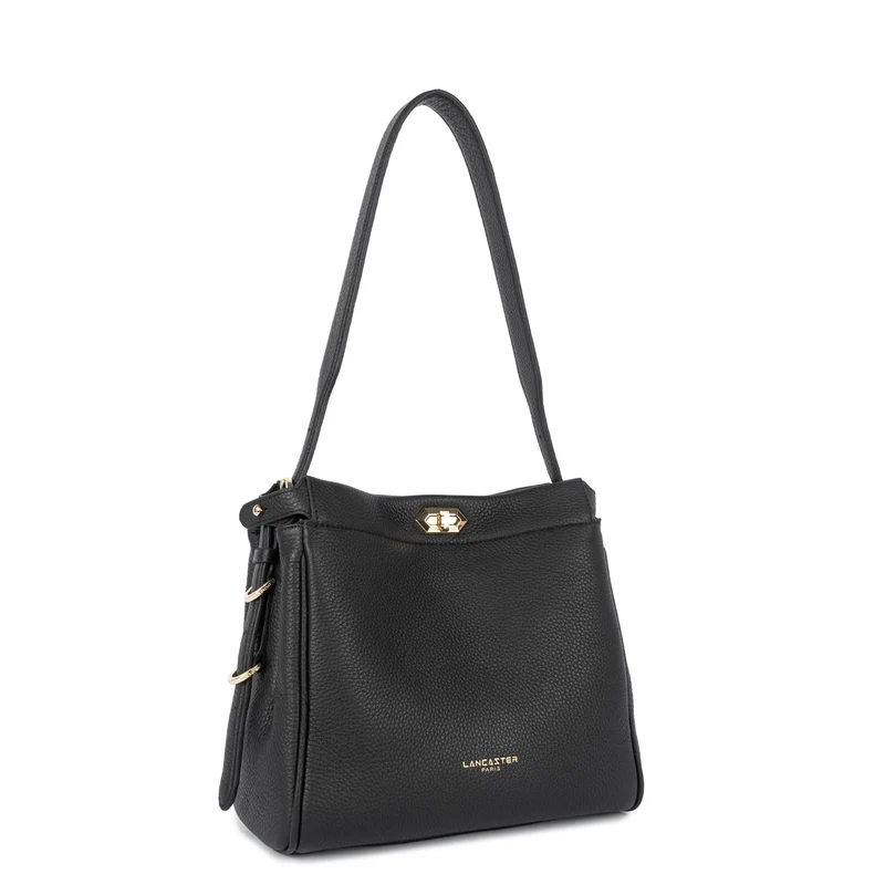 Lancaster Sac hobo Avec fermoir M Lady ROMY Noir