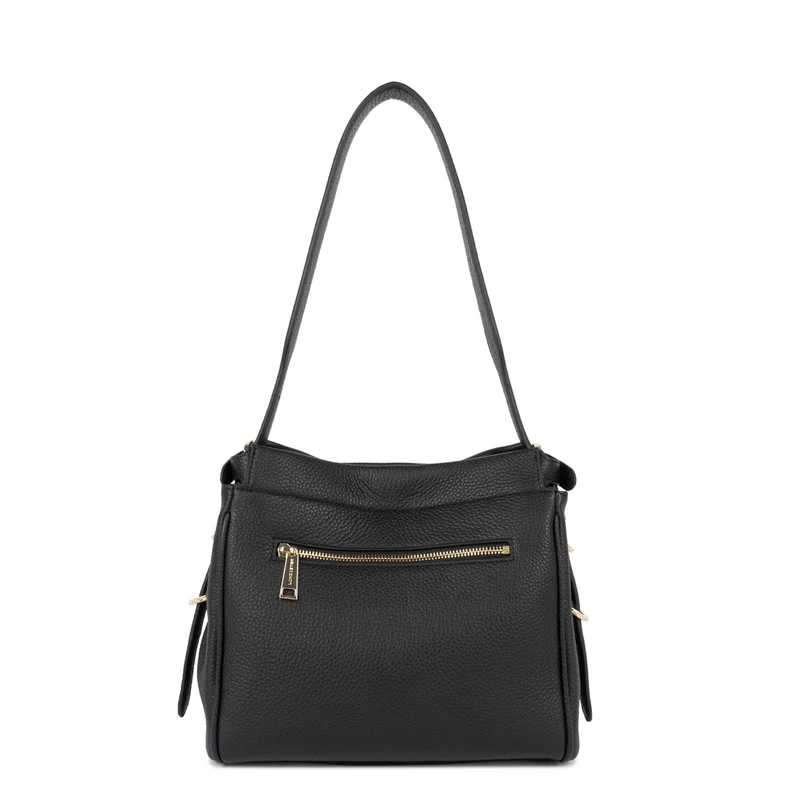 Lancaster Sac hobo Avec fermoir M Lady ROMY Noir