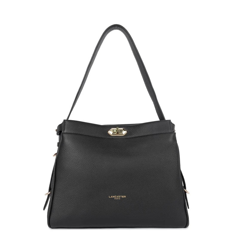 Lancaster Sac hobo Avec fermoir L Lady ROMY Noir
