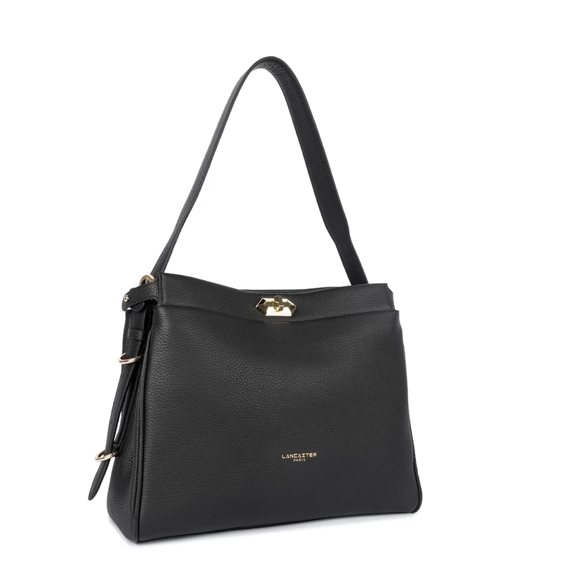 Lancaster Sac hobo Avec fermoir L Lady ROMY Noir