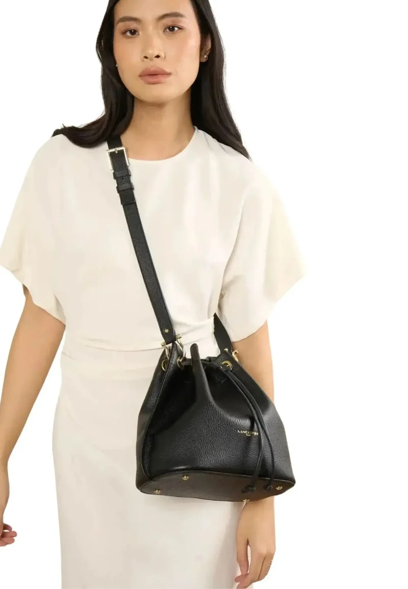 Lancaster Bourse Alba Double M Noir/Nude