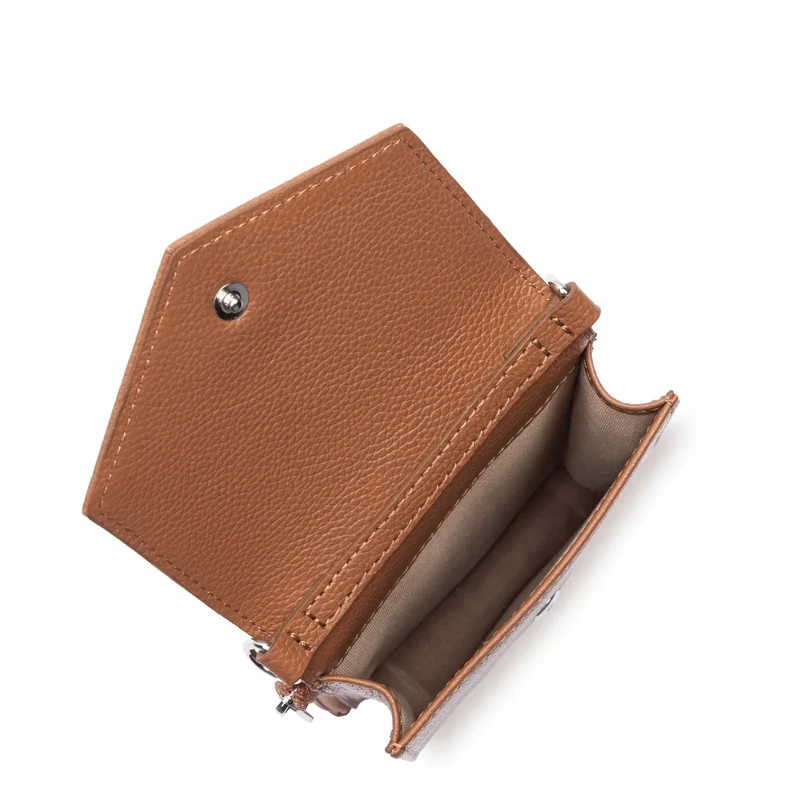 Lancaster Pochette smartphone A rabat avec pression Foulonné PM Camel