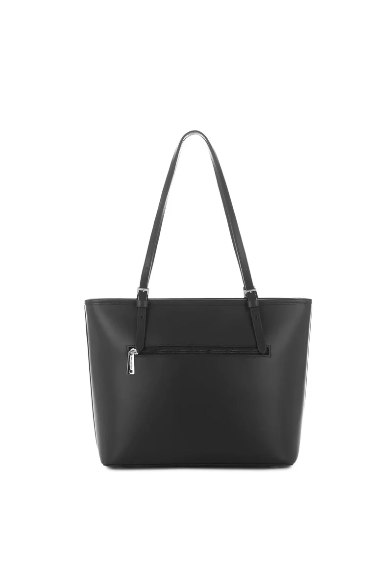 Lancaster Sac cabas épaule Zippée M Smooth Noir