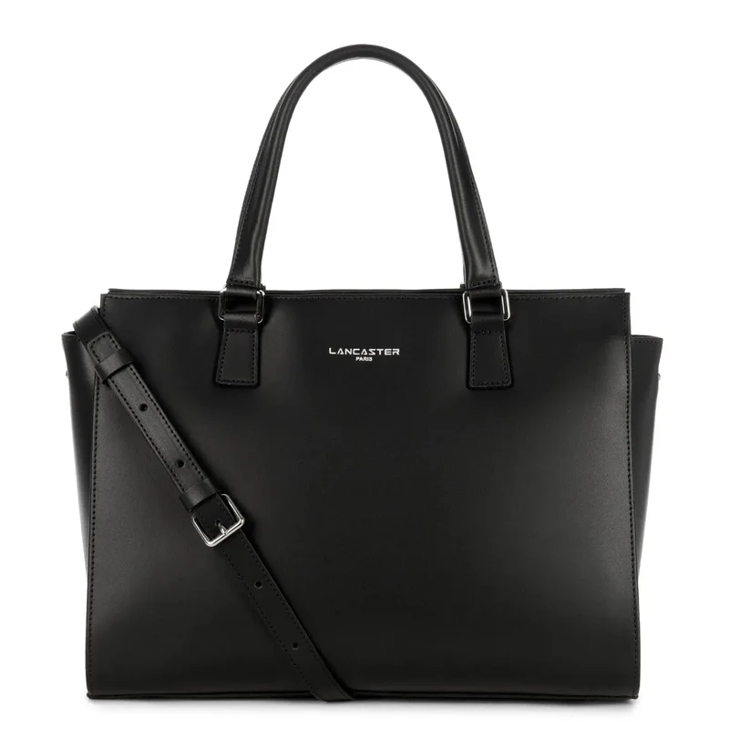 Lancaster Sac cabas main Zippée L Smooth Noir