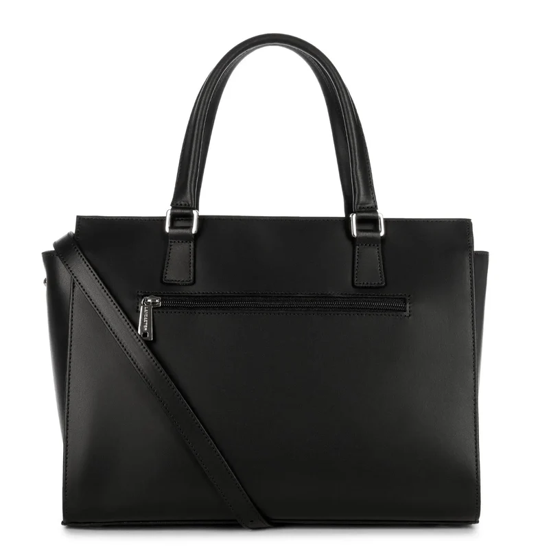 Lancaster Sac cabas main Zippée L Smooth Noir