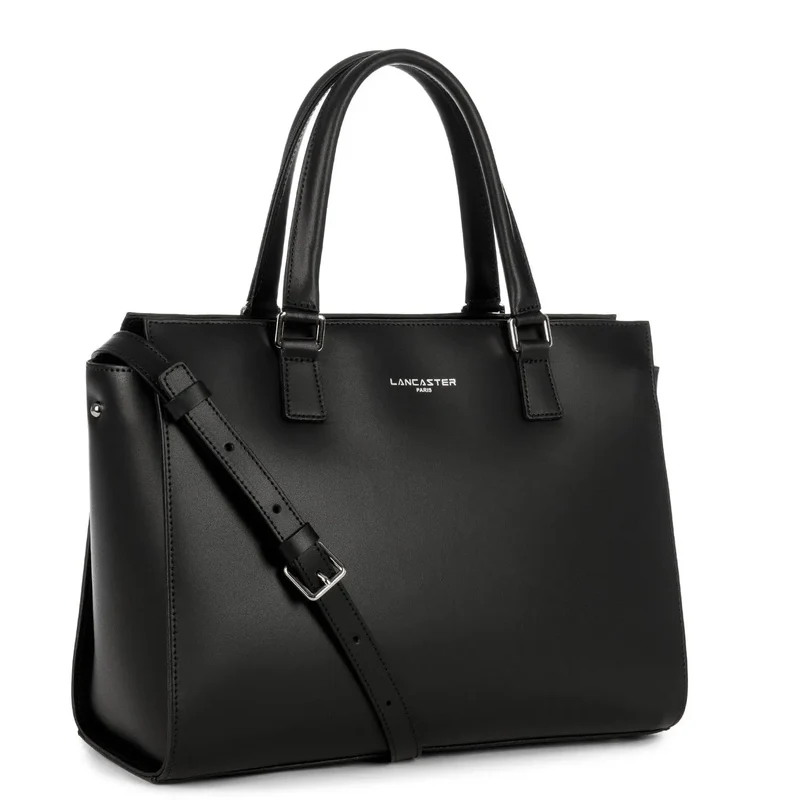 Lancaster Sac cabas main Zippée L Smooth Noir
