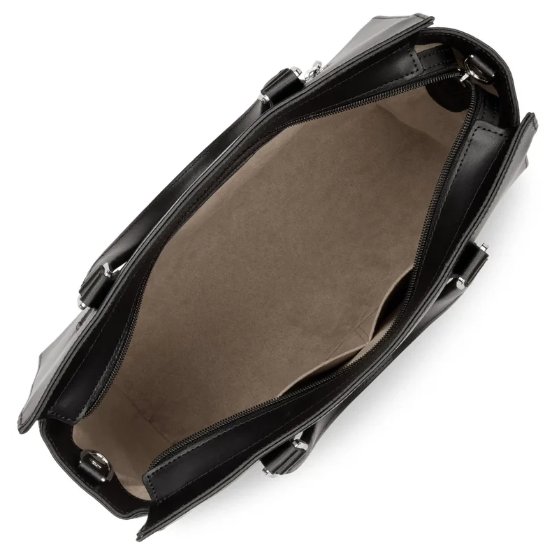 Lancaster Sac cabas main Zippée L Smooth Noir
