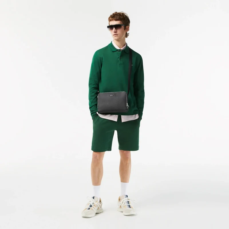 Lacoste Sacoche cuir homme Chantaco Noir