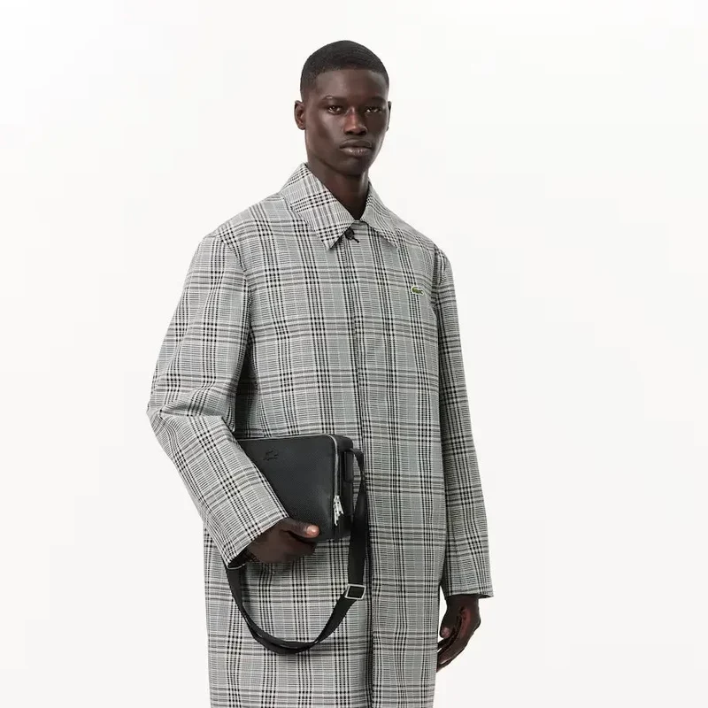 Lacoste Sacoche cuir homme Chantaco Noir