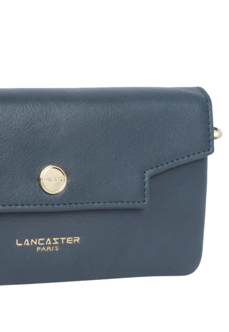 Lancaster Pochette A rabat avec pression S Mademoiselle Grace Bleu Mer