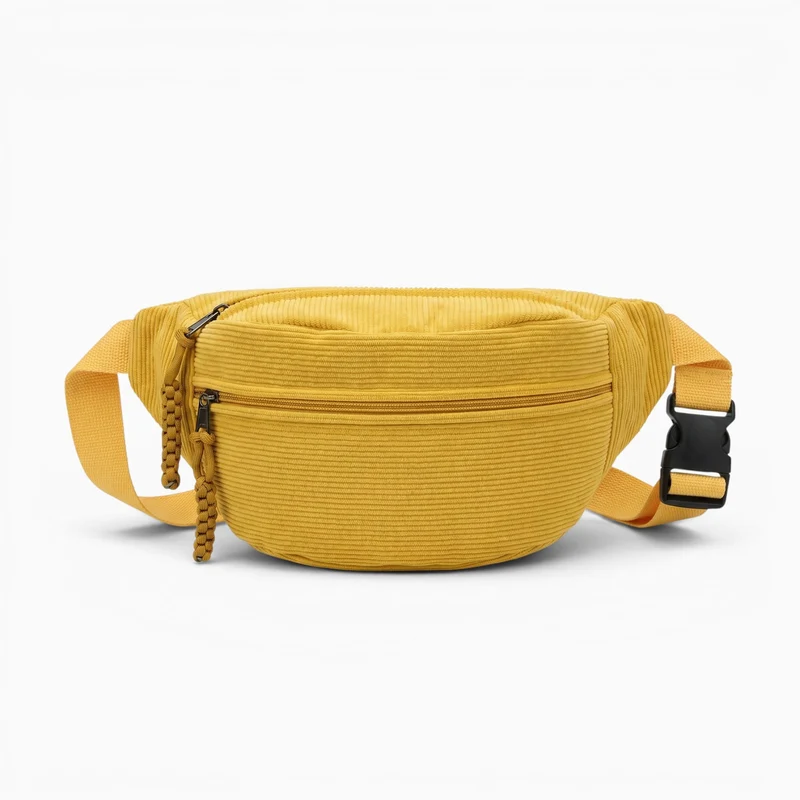 Grand Sac Banane Velours Côtelé