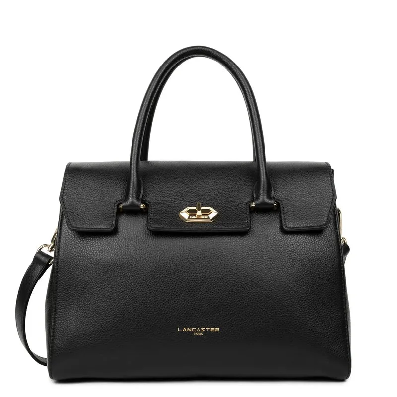 Lancaster Sac à Rabat Foulonné Milano L Noir