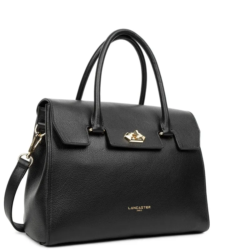 Lancaster Sac à Rabat Foulonné Milano L Noir