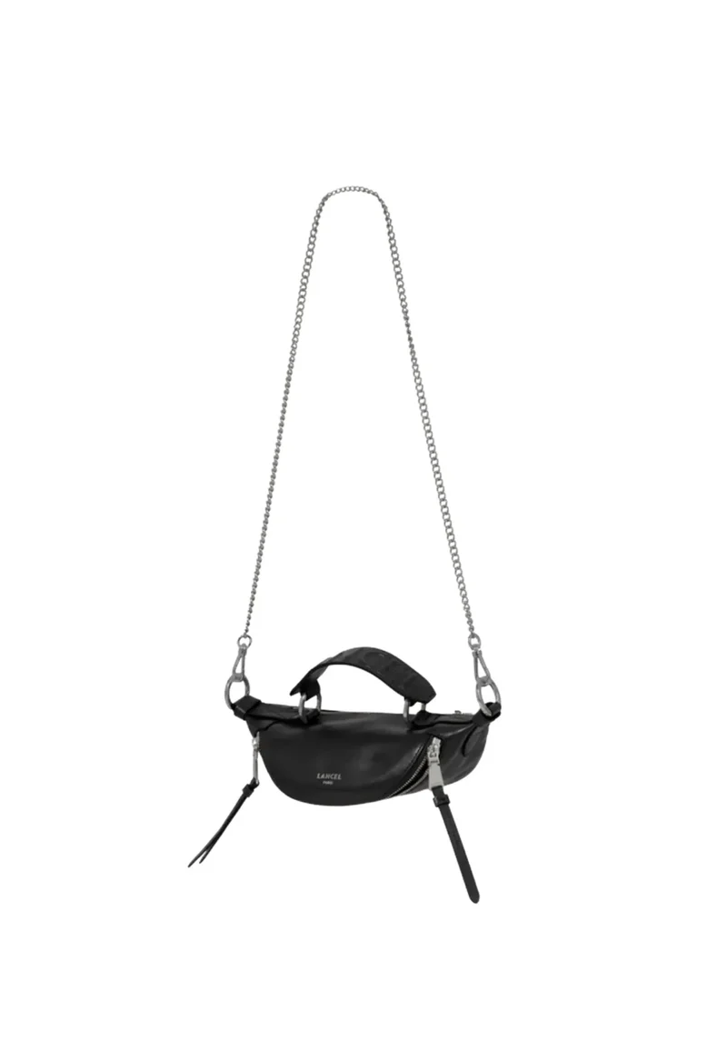 Lancel Sac Bandoulière Mini Origami Noir/Argent