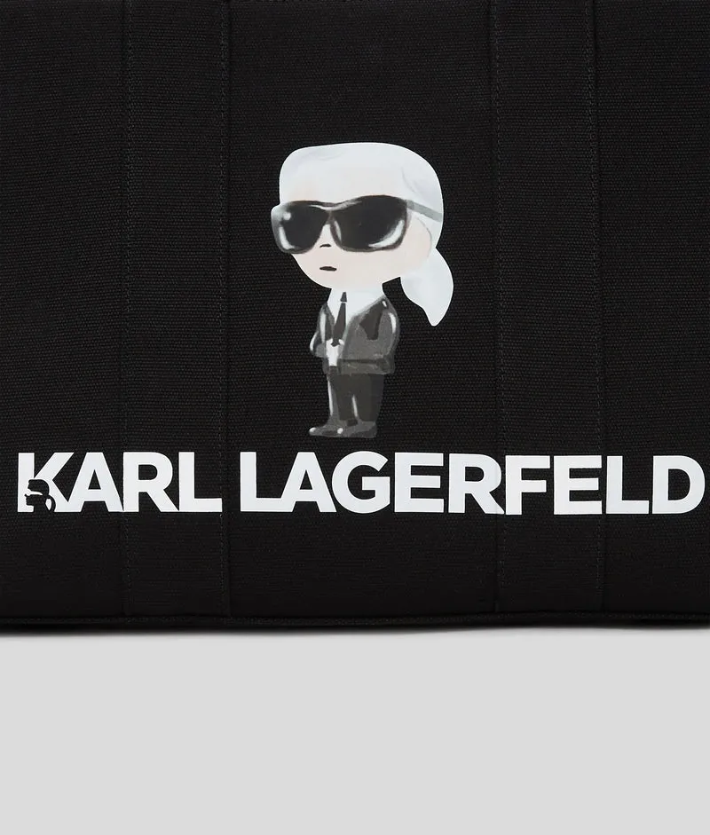 Karl Lagerfeld Sac Cabas Ikon Aquarelle Carré Noir