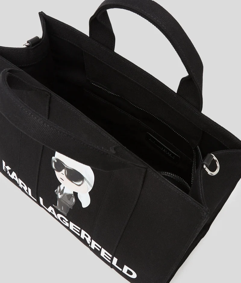 Karl Lagerfeld Sac Cabas Ikon Aquarelle Carré Noir