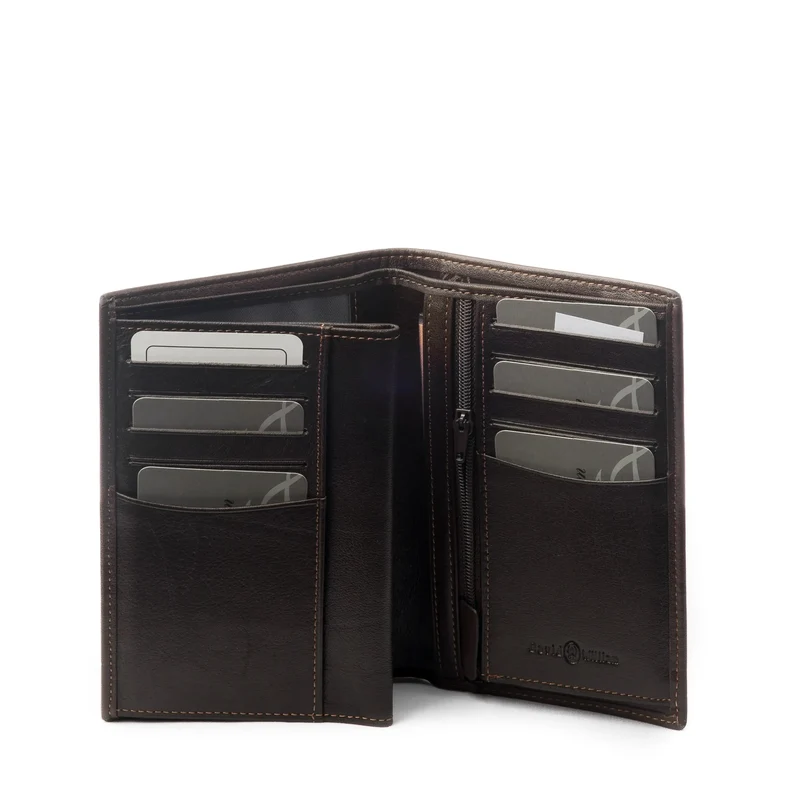 David William Portefeuille cuir Coulter Marron