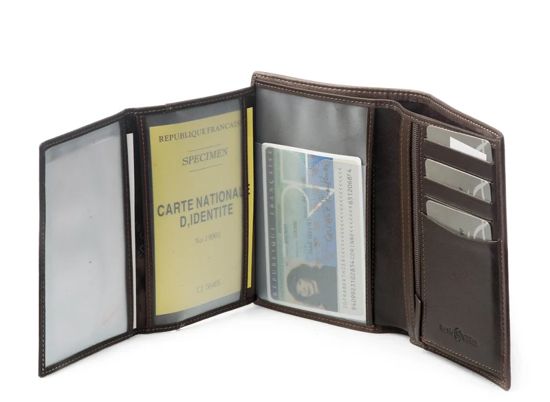 David William Portefeuille cuir Coulter Marron