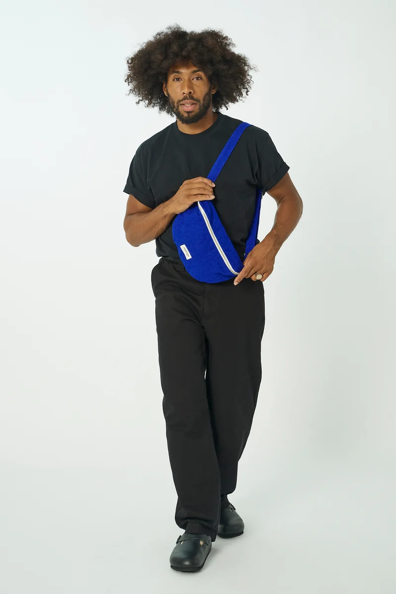 Custine le sac banane - Polycoton Recyclé Bleu Indigo