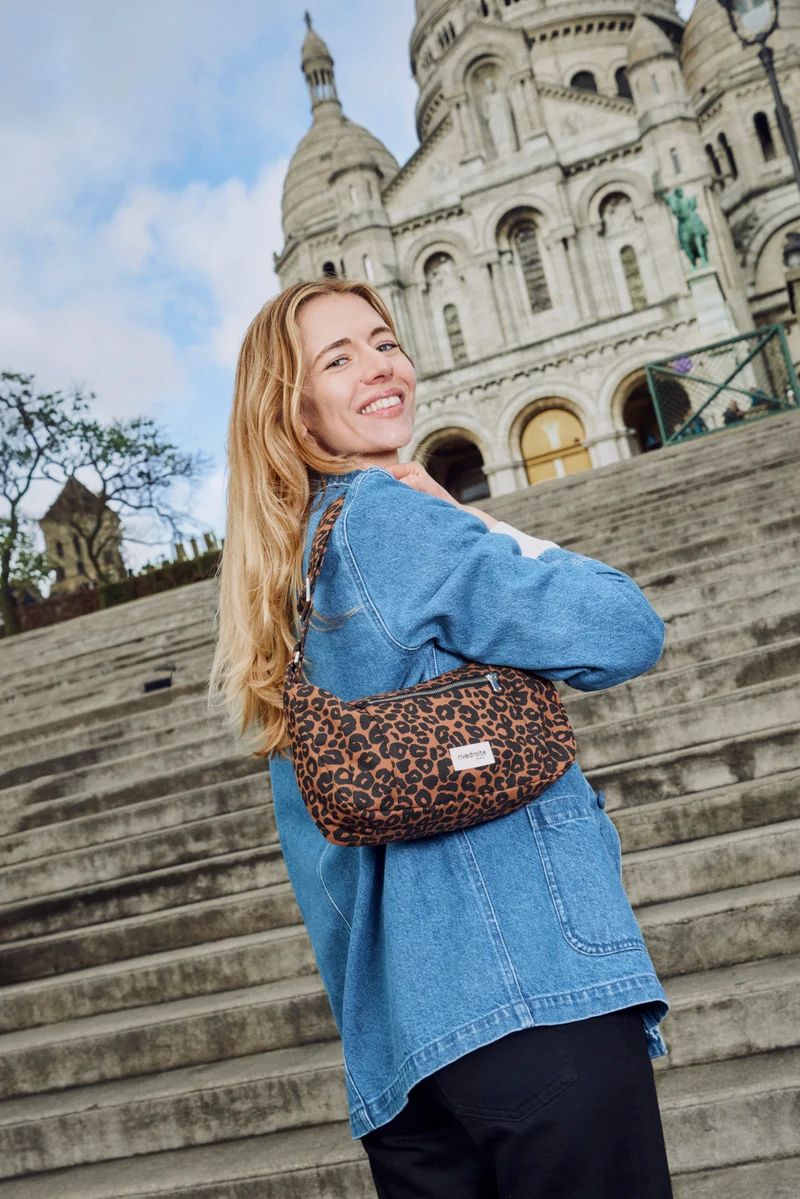 Charlot XS le sac à main - Polycoton Recyclé Léopard