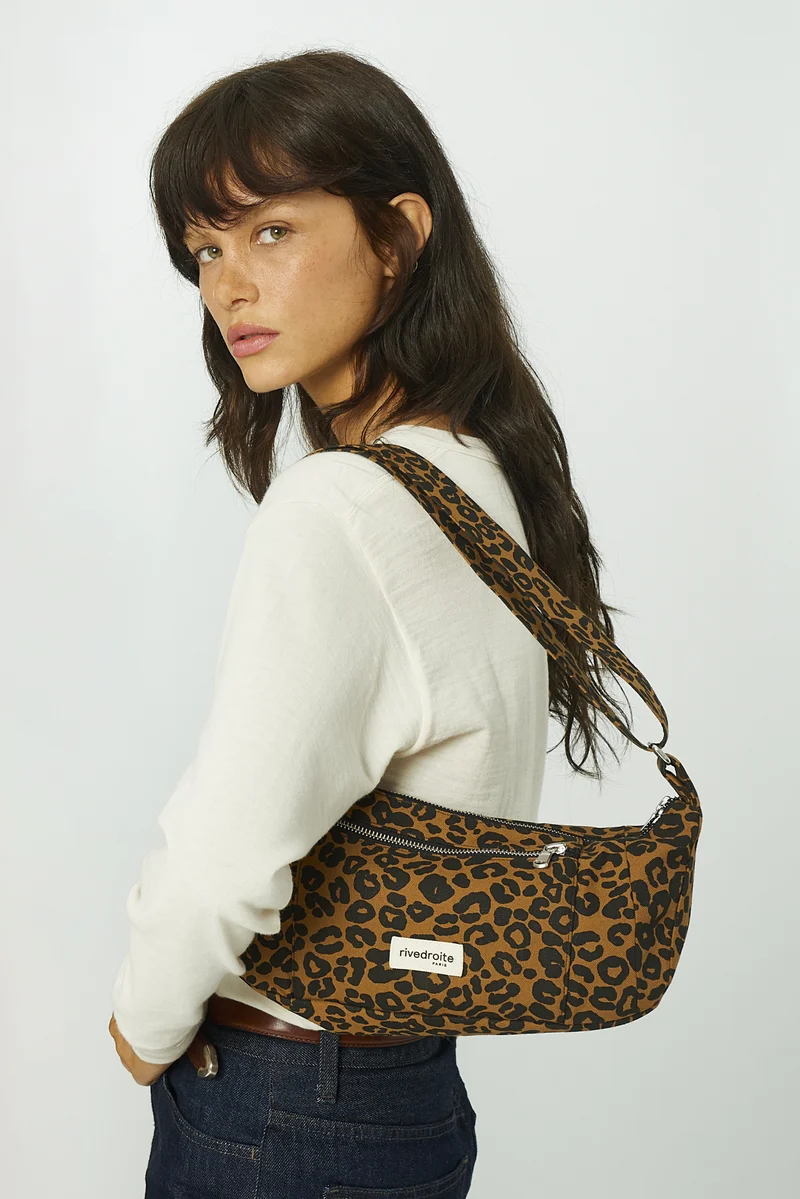 Charlot XS le sac à main - Polycoton Recyclé Léopard