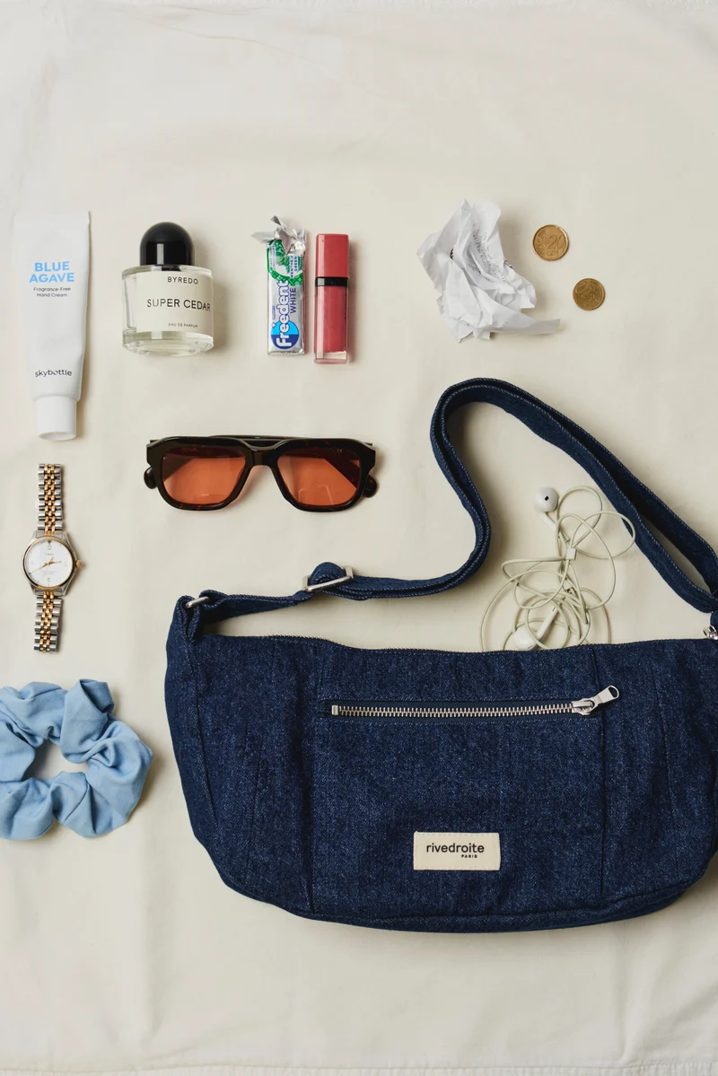 Charlot XS le sac à main - Denim Brut recyclé