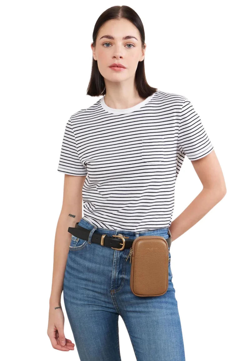 Lancaster Pochette smartphone Zippé Dune camel