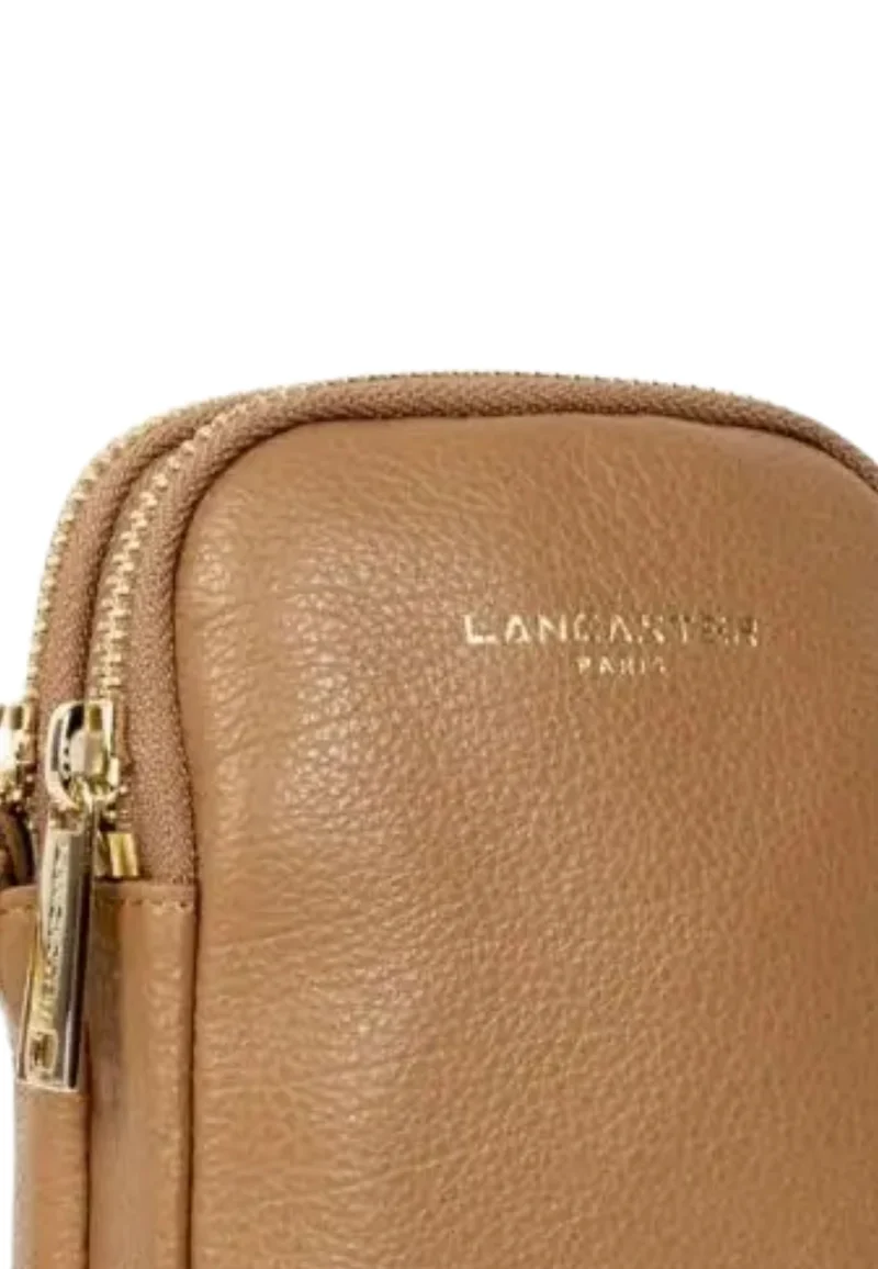 Lancaster Pochette smartphone Zippé Dune camel