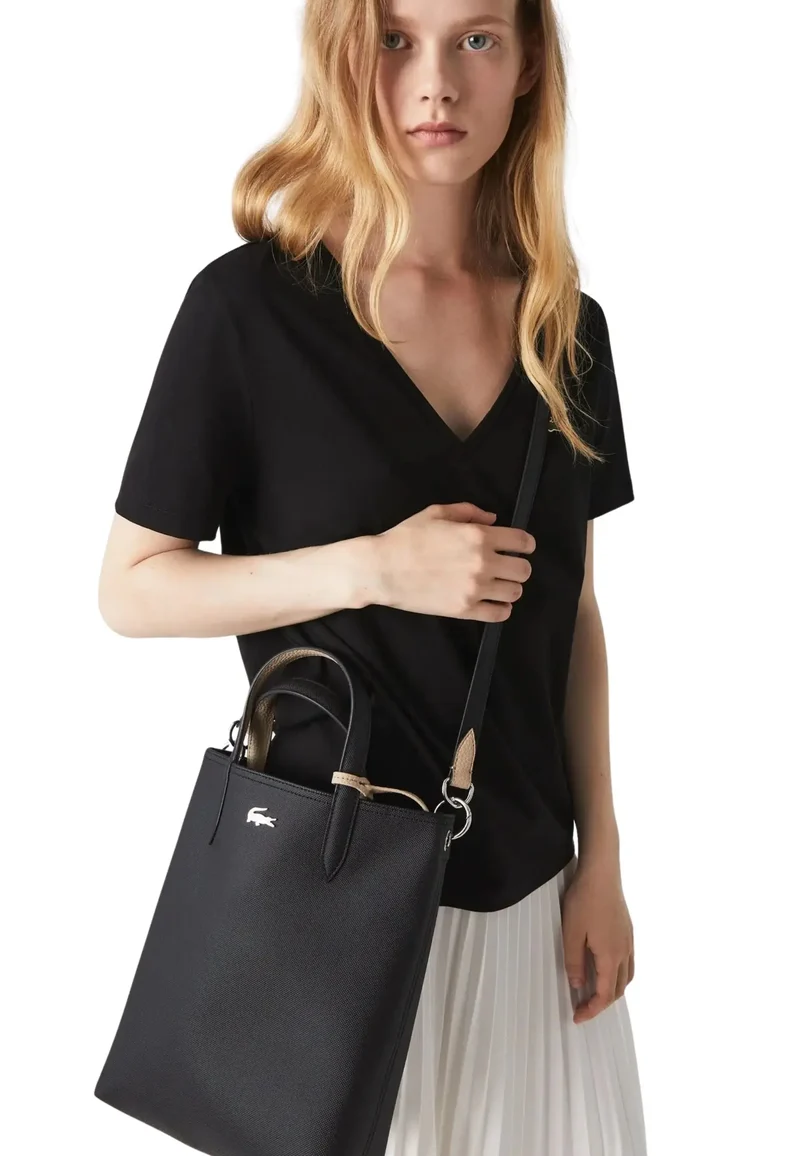 Lacoste Cabas/shopping réversible Noir Krema