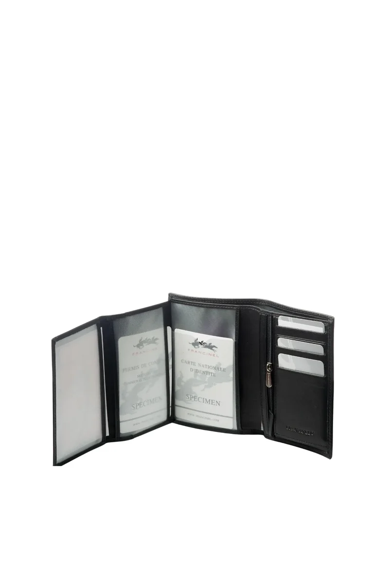 Francinel Portefeuille Cuir 3 Volets Venise 37 Noir