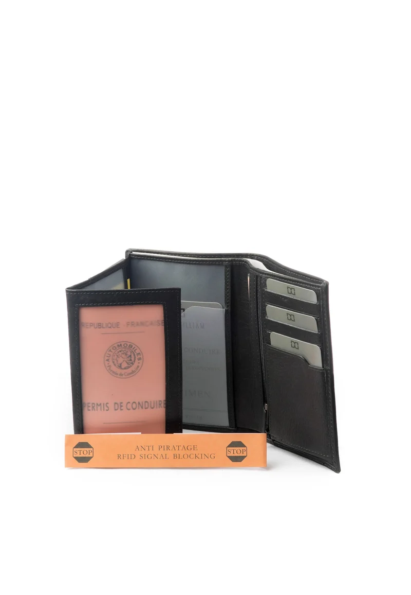 David William Portefeuille cuir Coulter Noir