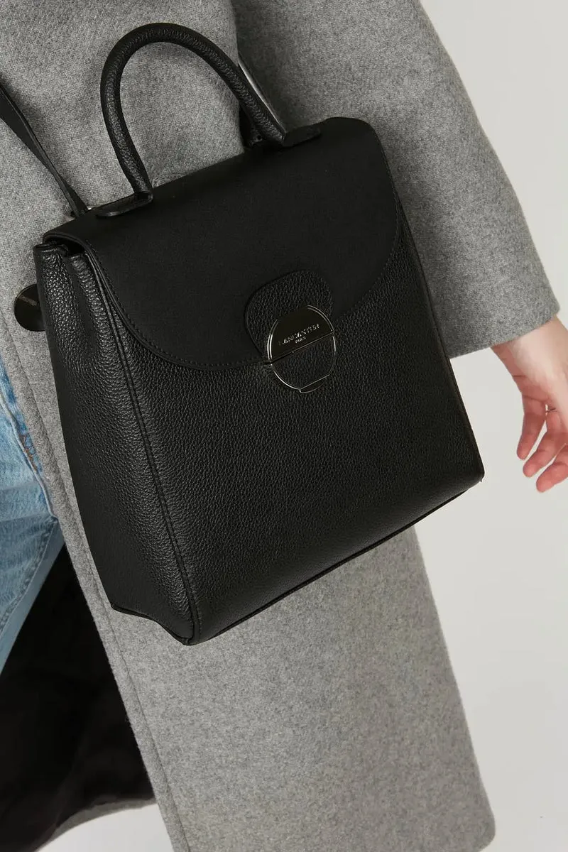 Lancaster Sac à dos A rabat avec fermoir Pia Noir
