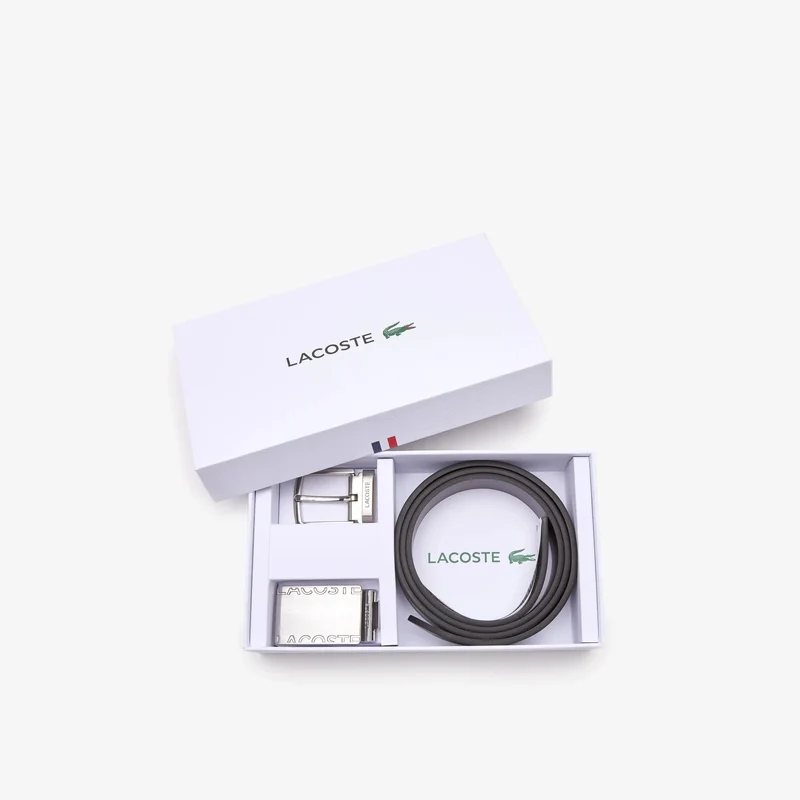 Lacoste Ceinture Elegance Homme Noir/Marron