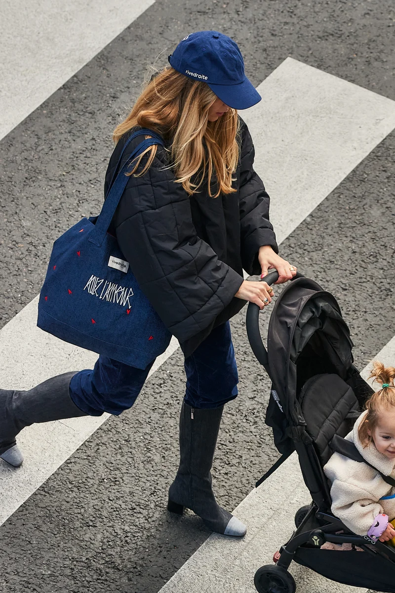 Cabas Allez l'Amour - Denim Brut recyclé