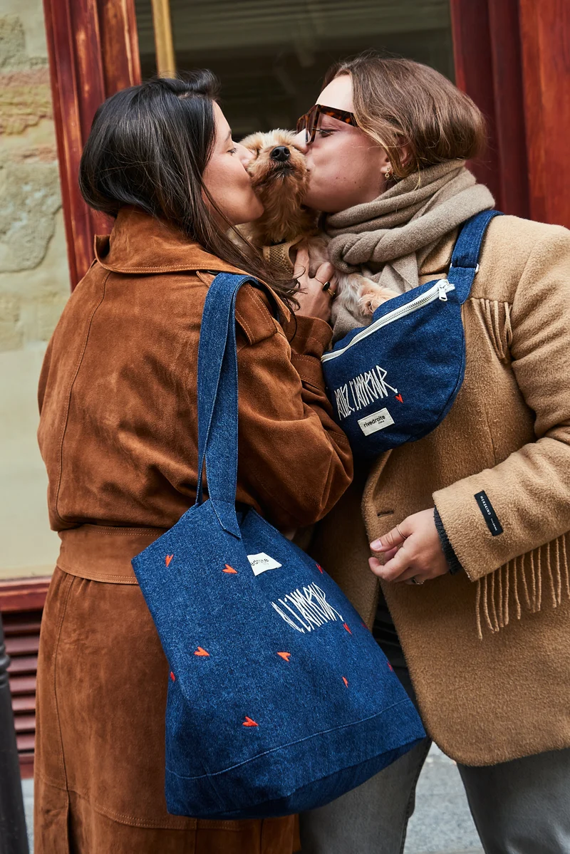Cabas Allez l'Amour - Denim Brut recyclé