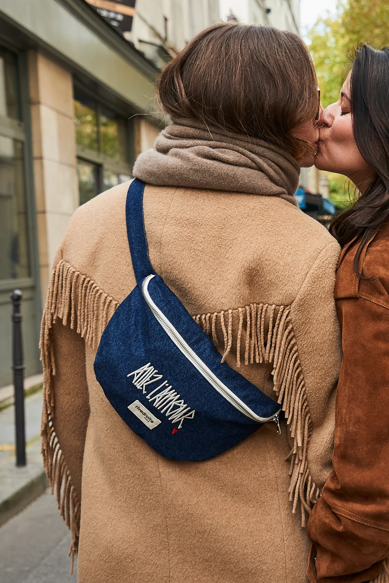 Custine le sac banane Allez l'Amour - Denim Brut recyclé