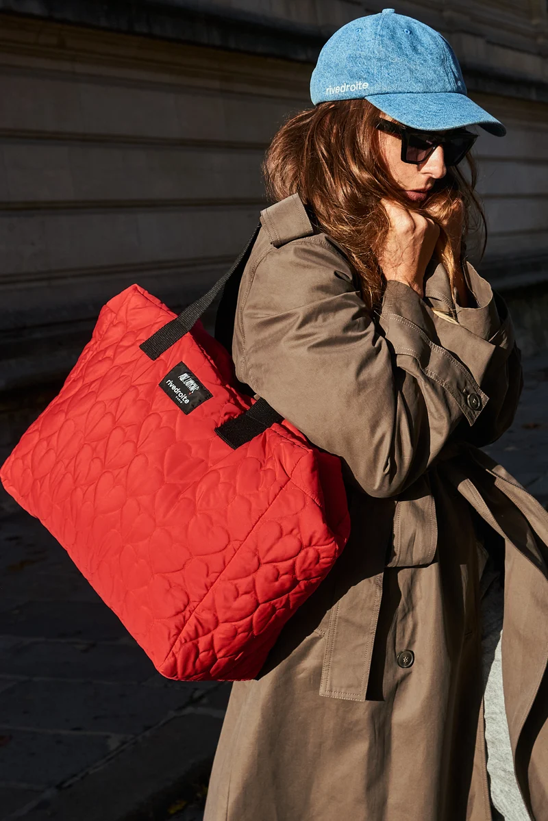 Célestins le sac 24 heures Allez l'Amour - Nylon Upcyclé Rouge