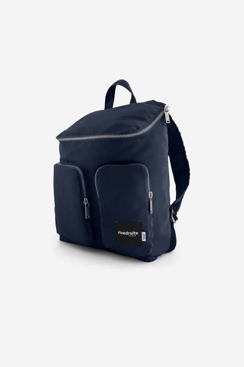 Abel le sac à dos - Polyester recyclé Bleu Marine
