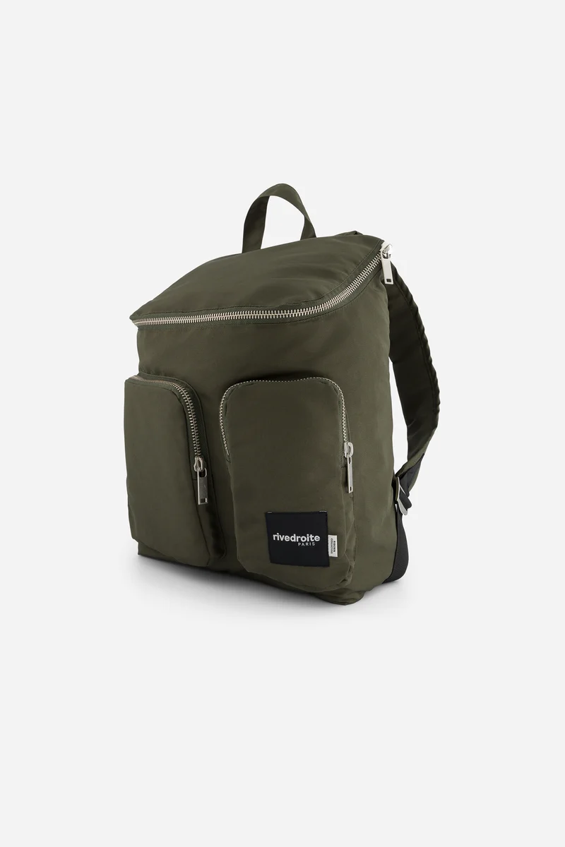 Abel le sac à dos - Polyester recyclé Vert Kaki